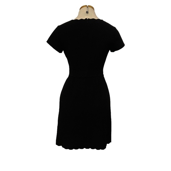 NWOT CLUB MONACO Santina Scalloped LBD Classic Black Dress Audrey Hepburn 00 - Picture 10 of 16